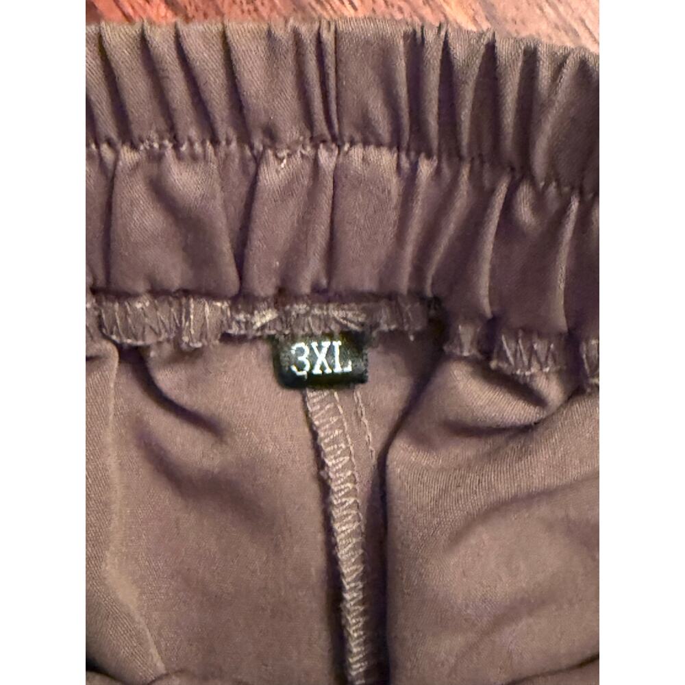 Olive Green Pull On Cargo Pants Size 3X Plus Gorpcore Y2K - Picture 3 of 7